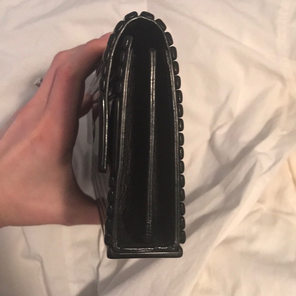 Like new Tory Burch hard black clutch - Picture 4 of 5
